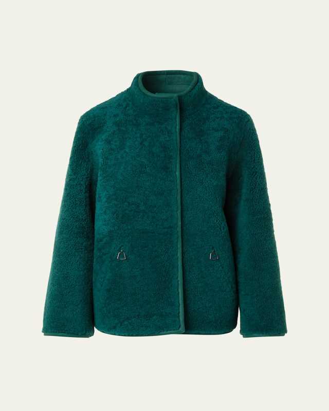 Dru Reversible Shearling and Leather Jacket